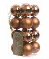 Kerstboomversiering bronzen ballen 4 cm trend