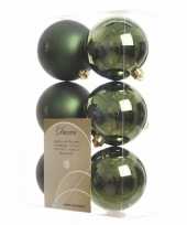 Kerstboomversiering groene ballen 8 cm trend