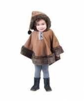 Kinder eskimo poncho met capuchon trend