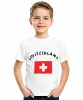 Kinder shirts met vlag van zwitserland trend
