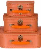 Kinderkamer koffertje pastel oranje 16 cm trend