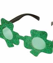 Klavertje drie bril groen glitter trend