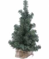 Kleine kerstboom met jute zak 60 cm trend