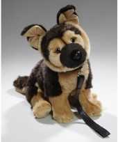 Knuffel duitse herdershond aan riem 25 cm trend