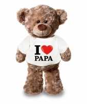 Knuffel teddybeer met i love papa shirt 24 cm trend