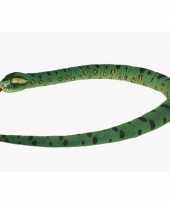 Knuffeldiertje groene slang pluche 150 cm trend