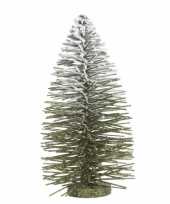 Kunst kerstboom met besneeuwde top 35 cm trend