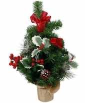 Kunst kerstboom met versiering kerst decoratie 50 cm trend