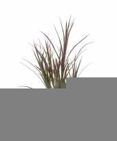 Kunstplant hoog gras groen in zwarte ronde pot 90 cm trend