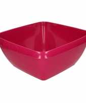 Kunststof afwasbak afwasteiltje donker roze vierkant 11 liter trend