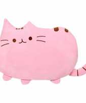 Kussen roze kat poes 40 cm trend