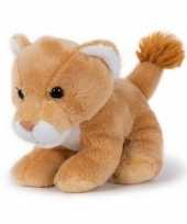 Leeuwinnen speelgoed artikelen leeuwin knuffelbeest bruin 13 cm trend
