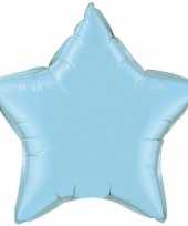 Licht blauwe sterretjes folie ballon 50 cm trend