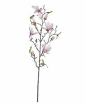 Licht roze magnolia beverboom kunsttak kunstplant 80 cm trend
