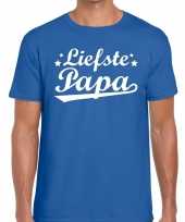Liefste papa cadeau t-shirt blauw heren trend