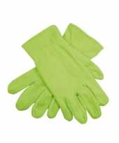 Limegroene fleece handschoenen trend