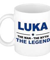 Luka the man the myth the legend collega kado mokken bekers 300 ml trend