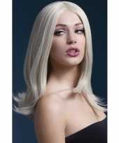 Luxe blonde pruik sophia voor dames trend