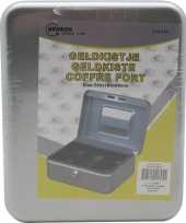 Luxe geldkist metaal 20 x 16 x 9 cm trend