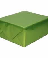 Luxe inpakpapier cadeaupapier groen zijdeglans 150 x 70 cm trend