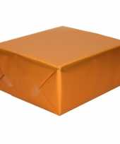 Luxe inpakpapier cadeaupapier oranje zijdeglans 150 x 70 cm trend