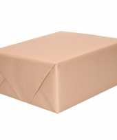 Luxe inpakpapier cadeaupapier oud roze zijdeglans 150 x 70 cm trend