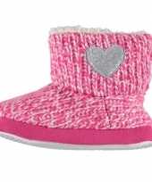Meisjes hoge sloffen pantoffels met hart roze maat 23 24 trend