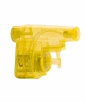 Mini geel waterpistool 5 cm trend