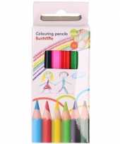 Mini kleurpotloden setje van 6 stuks trend