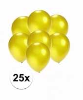 Mini metallic gele decoratie ballonnen 25 stuks trend