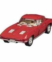 Modelauto chevrolet corvette rood 13 cm trend