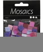 Mozaiek tegels kunsthars paars roze 10x10 trend