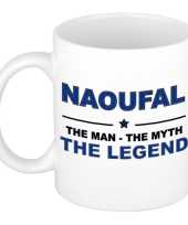 Naoufal the man the myth the legend collega kado mokken bekers 300 ml trend