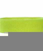 Neon gele hoofd zweetband voor volwassenen trend