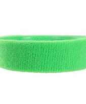 Neon groene hoofd zweetband voor volwassenen trend