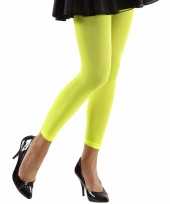 Neon groene legging voor dames trend