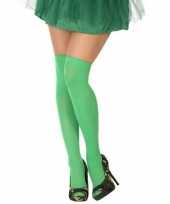 Neon groene verkleed kousen voor dames trend