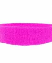 Neon roze hoofd zweetband voor volwassenen trend