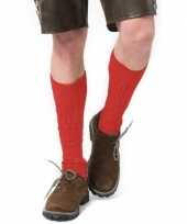 Oktoberfest tiroler verkleed kousen rood voor volwassenen trend