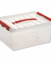 Opberg box opbergdoos 15 liter 40 x 30 x 18 cm kunststof trend 10193782