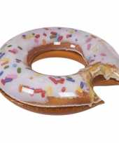 Opblaasbaar donut zwemband zwemring 100 cm trend