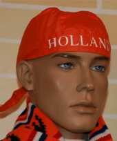 Oranje bandana met tekst holland trend