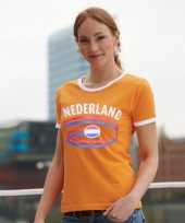 Oranje dames shirts met vlag van nederlandse trend