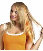 Oranje hair extensions clip in voor dames trend