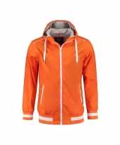 Oranje heren jasje met caouchon nylon trend