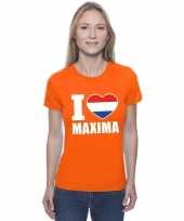 Oranje i love maxima shirt dames trend