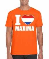 Oranje i love maxima shirt heren trend