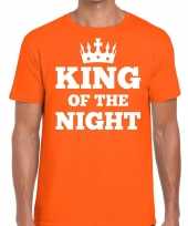 Oranje king of the night t-shirt heren trend