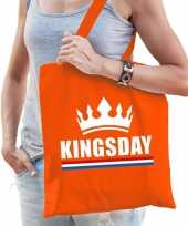 Oranje kingsday kroon tasje voor dames trend