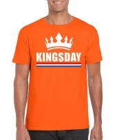 Oranje kingsday met kroon shirt heren trend